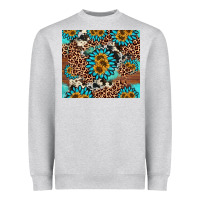 Heather Grey gemstone sunflower Heavyweight Sweatshirt - AdoDesignShop