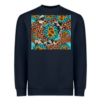 Navy gemstone sunflower Heavyweight Sweatshirt - AdoDesignShop