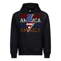 Black America with lightning bold Urban Hoodie - CowGirlArtShop