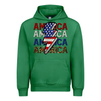 Emerald America with lightning bold Urban Hoodie - CowGirlArtShop
