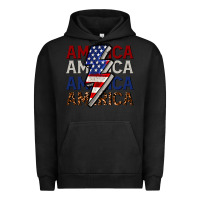 Pigment Black America with lightning bold Urban Hoodie - CowGirlArtShop