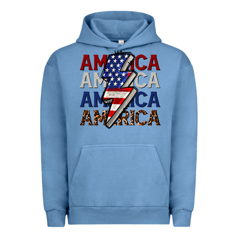 America With Lightning Bold Urban Hoodie by CowGirlArtShop | Teevron