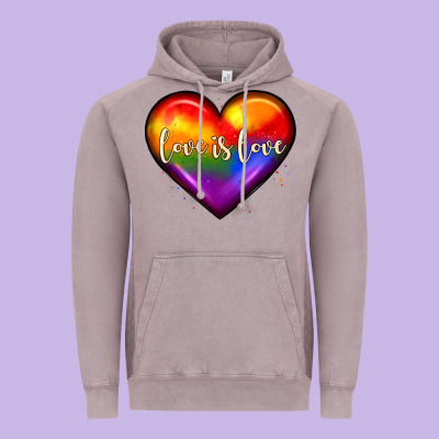 Love Is Love Heart Vintage Hoodie Designed By Jahusdesignshop