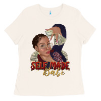 Bone self made babe afro black woman Ladies Tee - texasbilliewilder