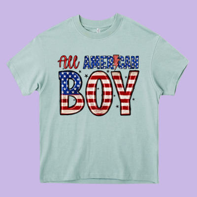 All American Boy Heavy Core Tee Designed By Zillion Design Studio
