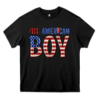 Black all American boy Heavy Core Tee - Zillion Design Studio