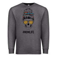 Charcoal Heather Western Glitter Aztec Patterned Mom Skull Premium Sweatshirt - Bettercallsaul