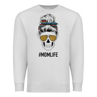 Dove Grey Western Glitter Aztec Patterned Mom Skull Premium Sweatshirt - Bettercallsaul