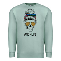 Seafoam Western Glitter Aztec Patterned Mom Skull Premium Sweatshirt - Bettercallsaul