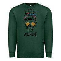 Sports Green Western Glitter Aztec Patterned Mom Skull Premium Sweatshirt - Bettercallsaul