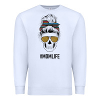 White Western Glitter Aztec Patterned Mom Skull Premium Sweatshirt - Bettercallsaul