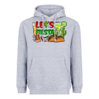 Heather Grey let's fiesta taco and beer Heavyweight Hoodie - BarkalooDesign