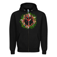 Black Christmas peace Zipper Hoodie - MaliasSmallBusiness