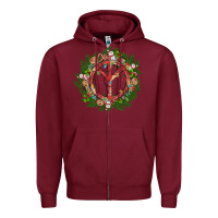Burgundy Christmas peace Zipper Hoodie - MaliasSmallBusiness