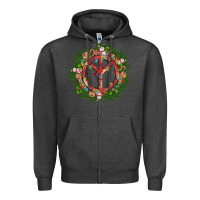 Charcoal Heather Christmas peace Zipper Hoodie - MaliasSmallBusiness