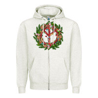 Oatmeal Heather Christmas peace Zipper Hoodie - MaliasSmallBusiness
