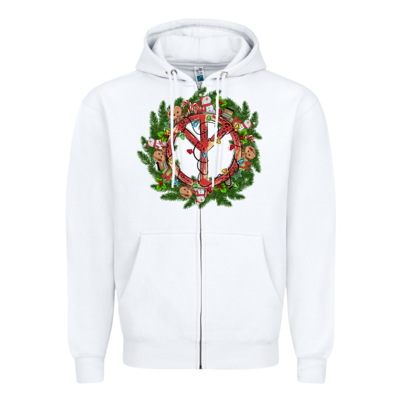 Christmas Peace Zipper Hoodie by MaliasSmallBusiness | Teevron
