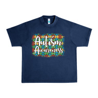 Navy autism awareness puzzle background Urban Heavy Tee - Artiststas