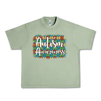 Oil Green autism awareness puzzle background Urban Heavy Tee - Artiststas