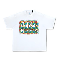 White autism awareness puzzle background Urban Heavy Tee - Artiststas