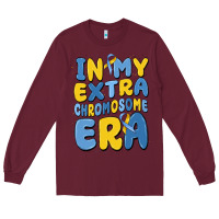 Burgundy in my extra chromosome era Long Sleeve Tee - MaliasSmallBusiness