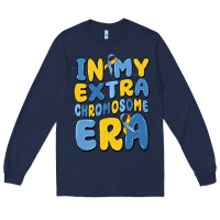 Navy in my extra chromosome era Long Sleeve Tee - MaliasSmallBusiness