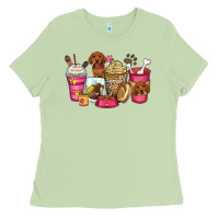 Matcha dachshund coffee cups Ladies Tee - Zillion Design Studio