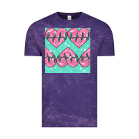 Cloud Purple Nursing Heart Seamless Pattern Vintage Tee - BundleAndBundleShop