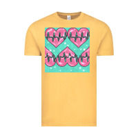 Vintage Mustard Nursing Heart Seamless Pattern Vintage Tee - BundleAndBundleShop