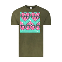 Vintage Olive Nursing Heart Seamless Pattern Vintage Tee - BundleAndBundleShop