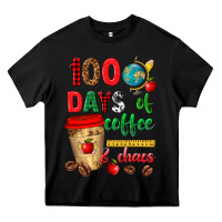 Black 100 days of coffee and chaos Heavy Core Tee - texasbilliewilder