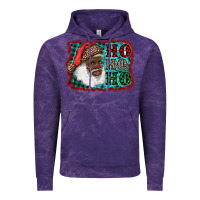 Cloud Purple african american santa ho ho ho Vintage Hoodie - RanaPortraitStore
