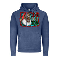Vintage Denim african american santa ho ho ho Vintage Hoodie - RanaPortraitStore