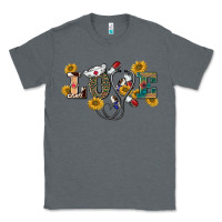 Charcoal Heather western love nurse Classic Tee - BarkalooDesign