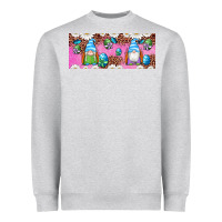 Heather Grey Western Easter Day Gnomes With Eggs Heavyweight Sweatshirt - Artiststas