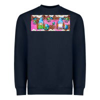 Navy Western Easter Day Gnomes With Eggs Heavyweight Sweatshirt - Artiststas