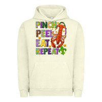 Pigment Pistachio Pinch peel eat repeat crawfish Urban Hoodie - HowdyJamesFarm