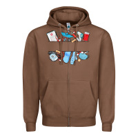 Chestnut custom name nurse Zipper Hoodie - MaliasSmallBusiness