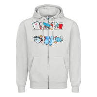 Dove Grey custom name nurse Zipper Hoodie - MaliasSmallBusiness