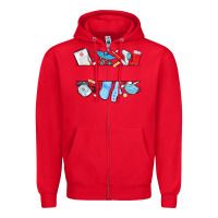 Red custom name nurse Zipper Hoodie - MaliasSmallBusiness