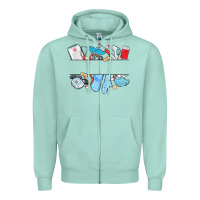 Seafoam custom name nurse Zipper Hoodie - MaliasSmallBusiness