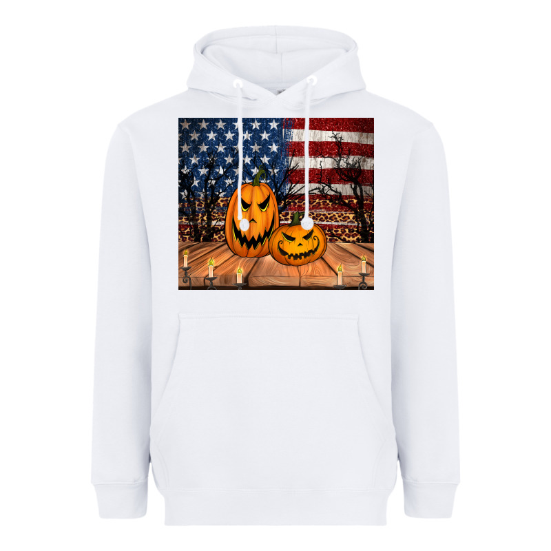 Halloween American Flag Tumbler Heavyweight Hoodie by Jasminsmagicworld | Teevron