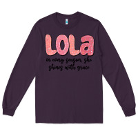 Plum lola in every season, she shines with grace Long Sleeve Tee - MaliasSmallBusiness