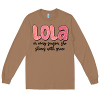 Toasted Coconut lola in every season, she shines with grace Long Sleeve Tee - MaliasSmallBusiness