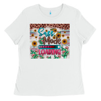 White sass mode loading Ladies Tee - JahusDesignShop
