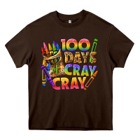 Chocolate Brown 100 days of cray cray tbw Heavy Core Tee - texasbilliewilder