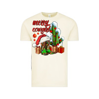Vintage Arctic merry cowgirl  boots and cactus with gifts Vintage Tee - AdoDesignShop