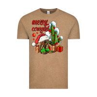 Vintage Coffee merry cowgirl  boots and cactus with gifts Vintage Tee - AdoDesignShop