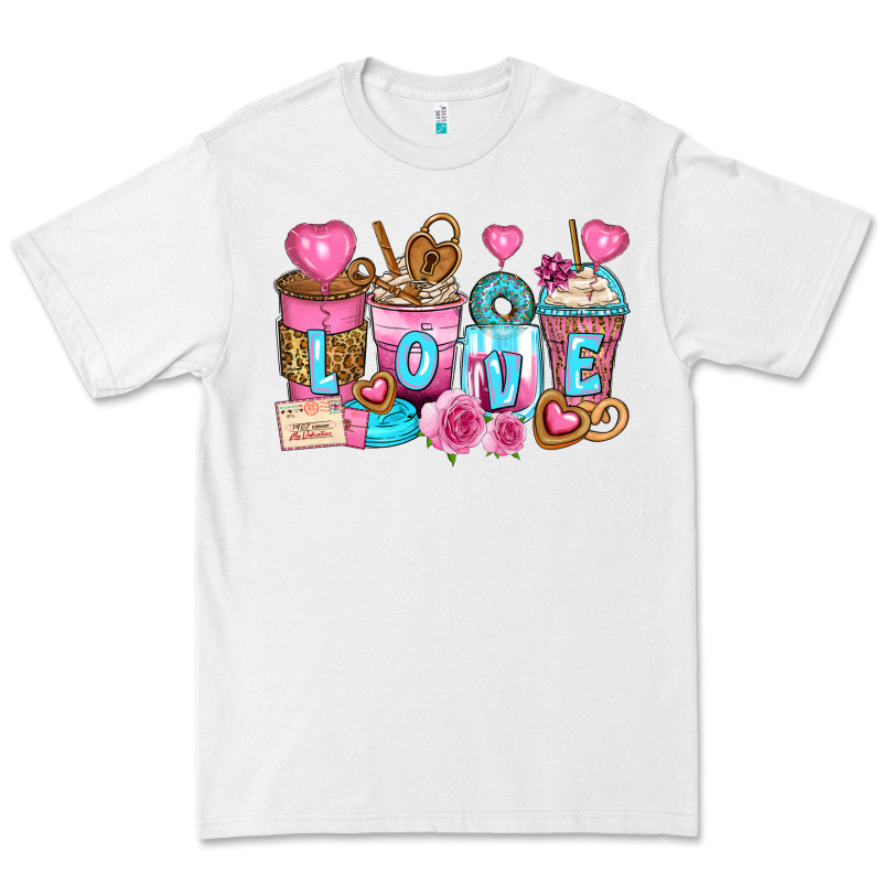 Valentine's Day Coffee Cups Premium Tee by Zillion Design Studio | Teevron