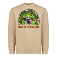 Mushroom Western Happy St. Patrick's Day Cow Rainbow Heavyweight Sweatshirt - Artiststas